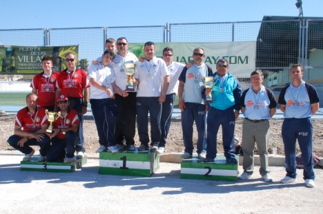 Podium masculino campeonatos andalucia bolo andaluz equipos TOME 2014